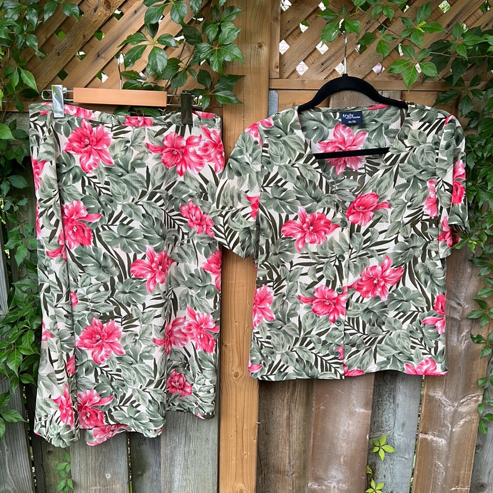 Truly Classic Skirt and Button Down Blouse Set